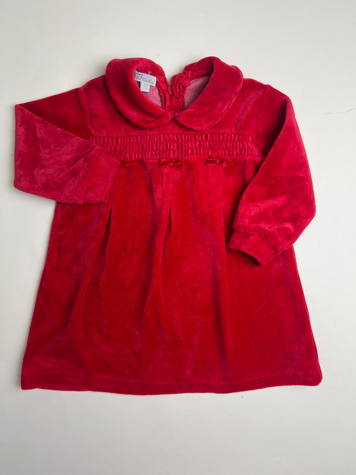 Vestito in velluto rosso